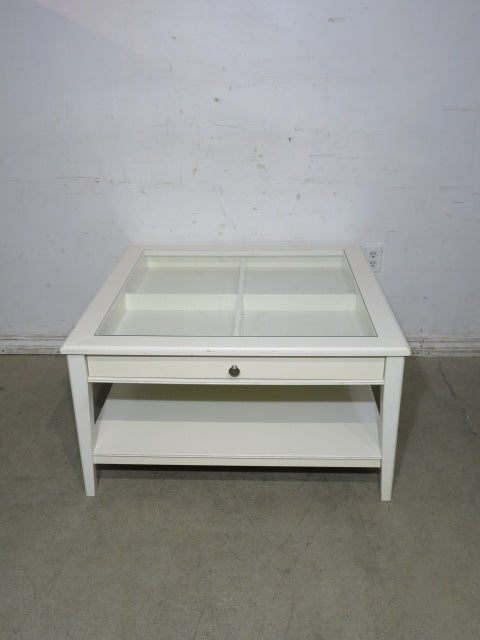 Glass White Coffee Table