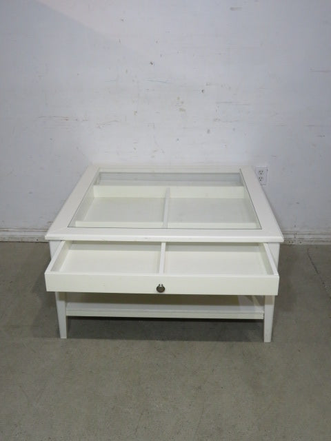 Glass White Coffee Table