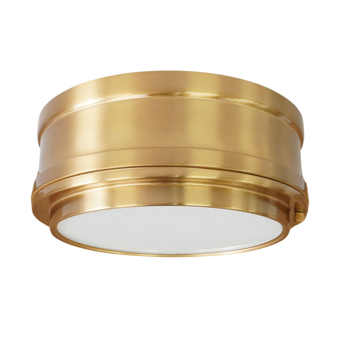 10-inch Flush Mount Light in Aged Brass