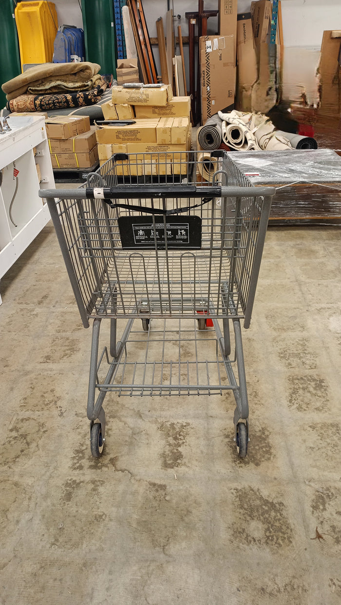 Metallic Gray Shopping Cart