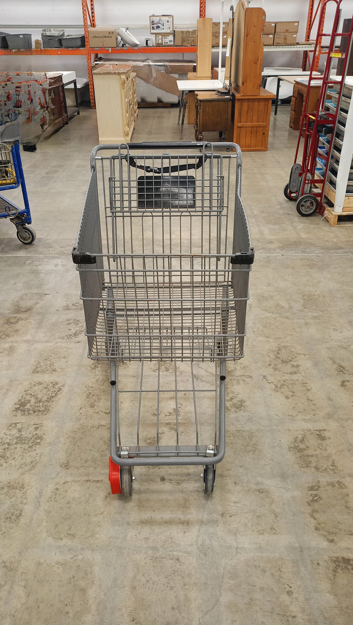 Metallic Gray Shopping Cart