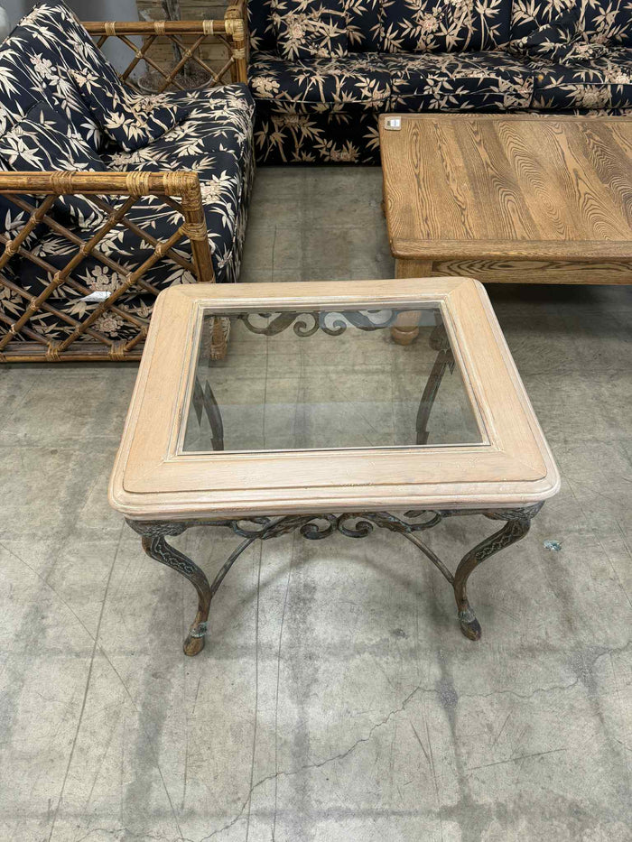 Light Colored Top Side Table