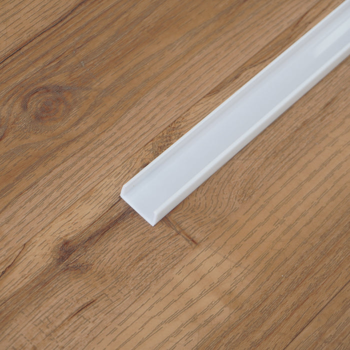 100cm Single Row Strip Light Holder in White