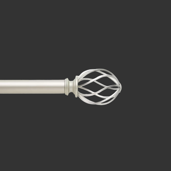 Swirled Cage 1 Curtain Rod - Nickel