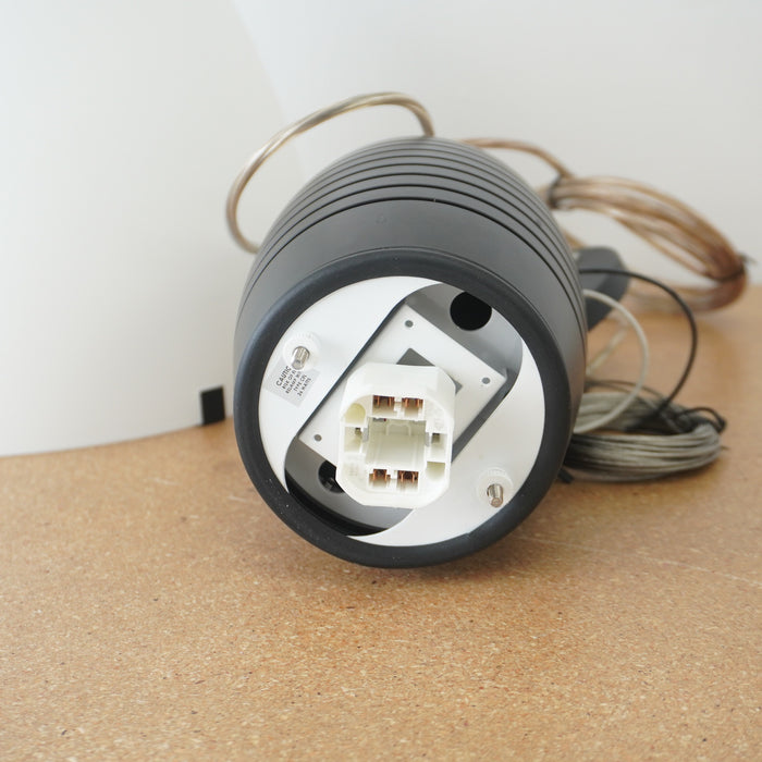 12-inch Dia. Pendant Light In Matte Black w/ Opal Glass Shade