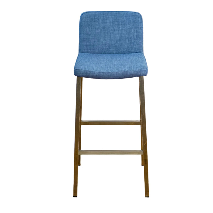 Corey 16-Inch W Blue Upholstered Counter Stool with Footrest