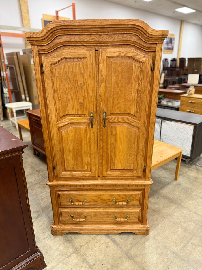 Light Oak Wood Armoire