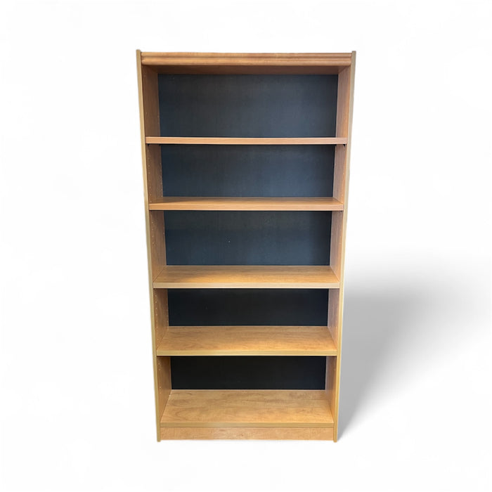 Warm Oak 5-Shelf Bookcase