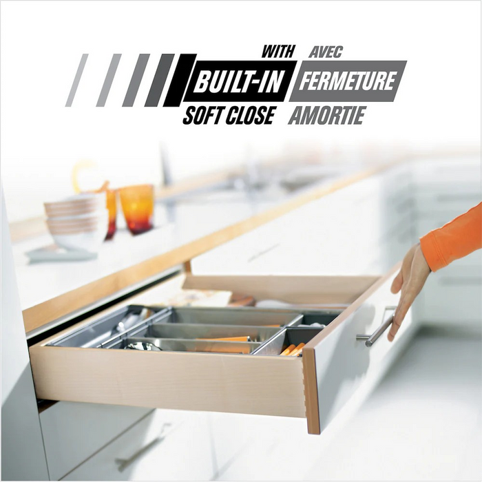 19 5/8-in (500 mm) Full Extension Undermount Soft-Close Slides for Frameless Cabinet, 66 lb (1-Pair)