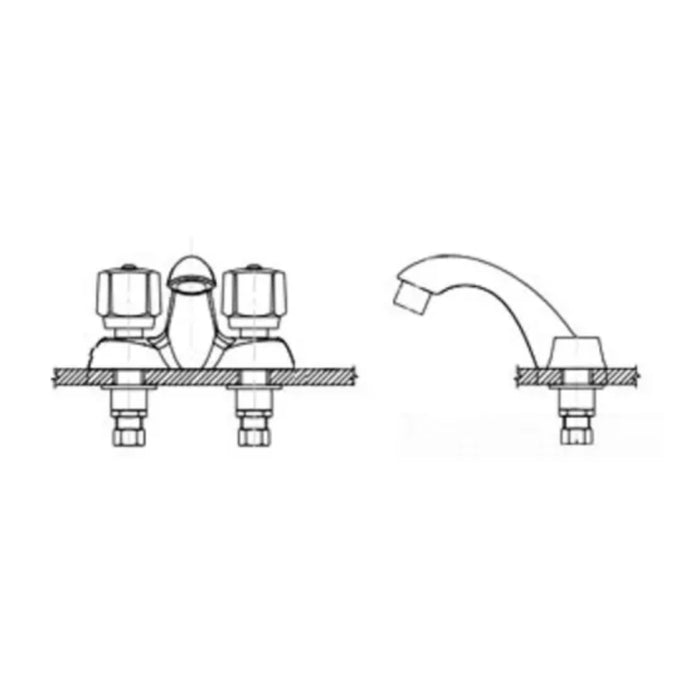 2-Handle Centerset Lavatory Faucet - Chrome