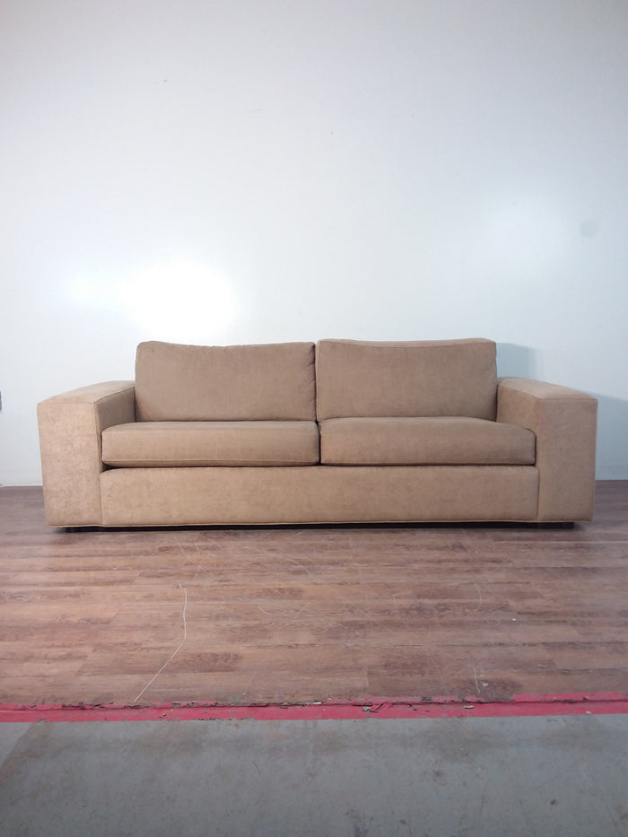 Tan Linen Sofa