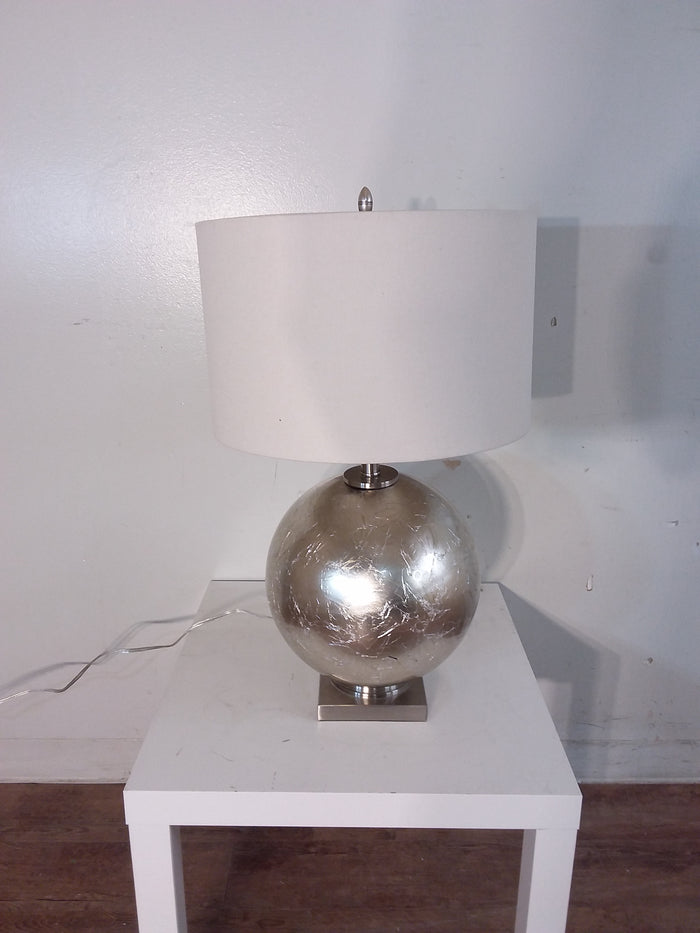 Silver Finish Sphere Table Lamp