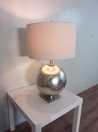Silver Finish Sphere Table Lamp