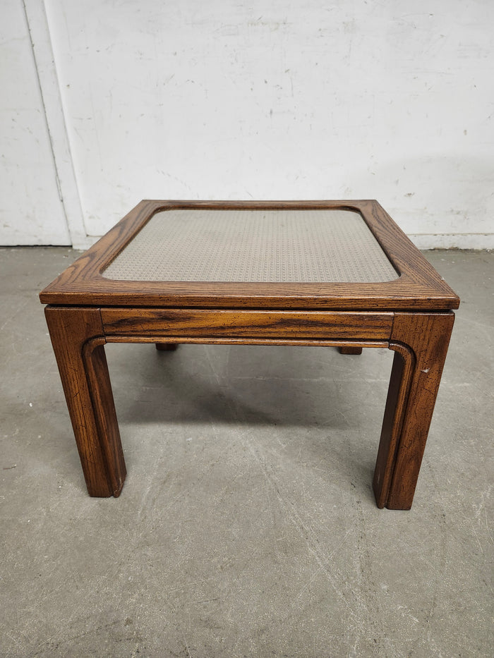 Vintage Coffee Table With Knitted Net Top