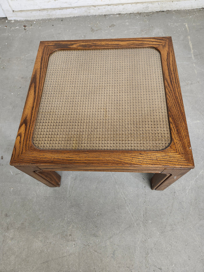 Vintage Coffee Table With Knitted Net Top