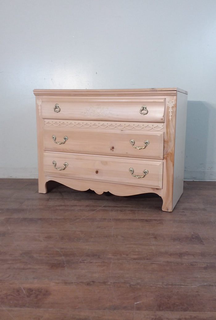Peach Pine 3 Drawer Dresser