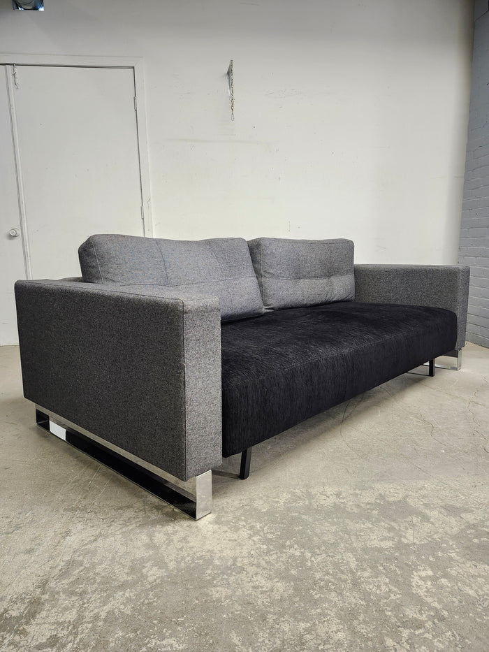 Black and Grey Fabric Sofa