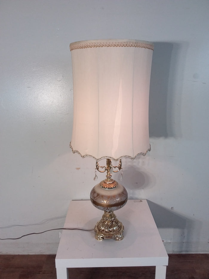 Gold Finish Large Shade Table Lamp