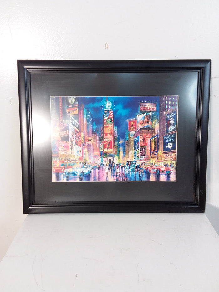 Times Square At Night Framed Print