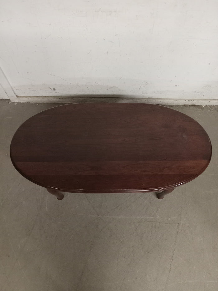 48"W Solid Wood Oval Coffee Table