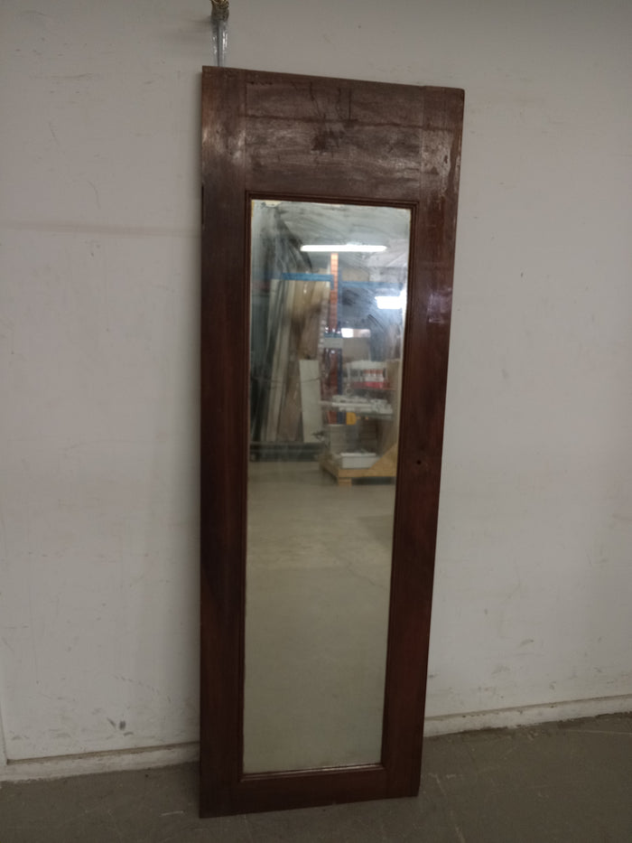 80" x 26" Mahogany Interior Door with Framed Mirror