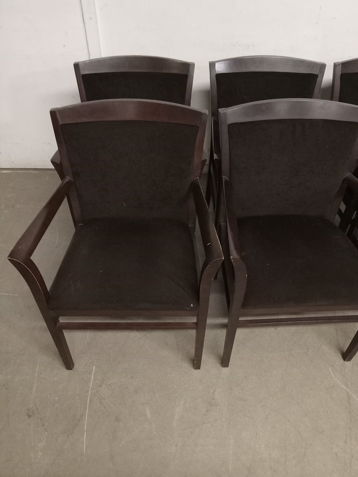Set of 6 National Admire Chocolate Brown Dining Chairs