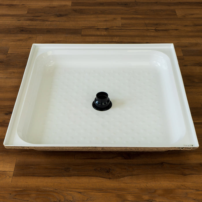 36" x 36" Acrylic Shower Base Center Drain - White, LPS013636D