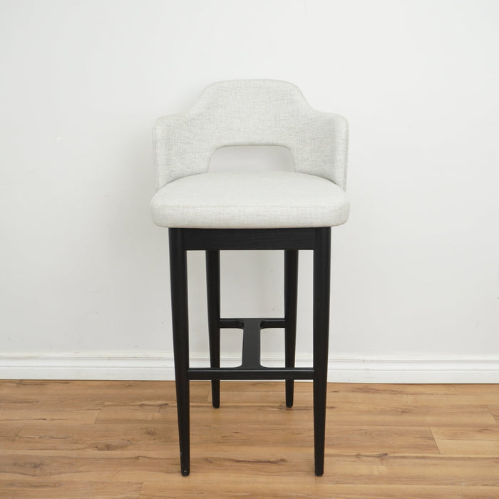 39-inch H Fabric Upholstered Barstool in Grey