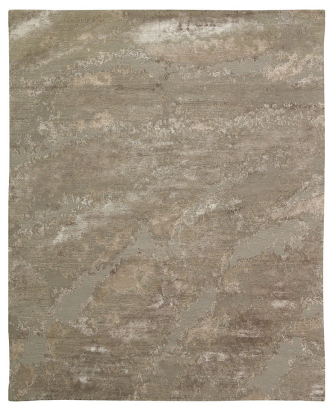 3x5-ft Wool/ Bamboo Viscose/ Linen Area Rug - Butterfly Pumice