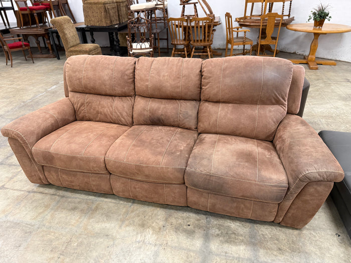Burnt Brown 3-Seater Recliner Sofa