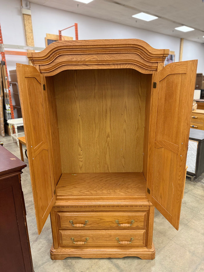 Light Oak Wood Armoire