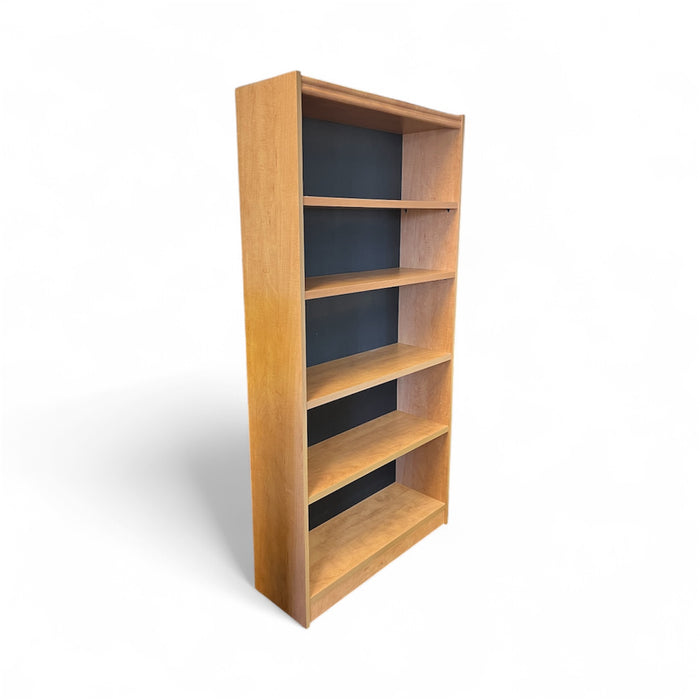 Warm Oak 5-Shelf Bookcase