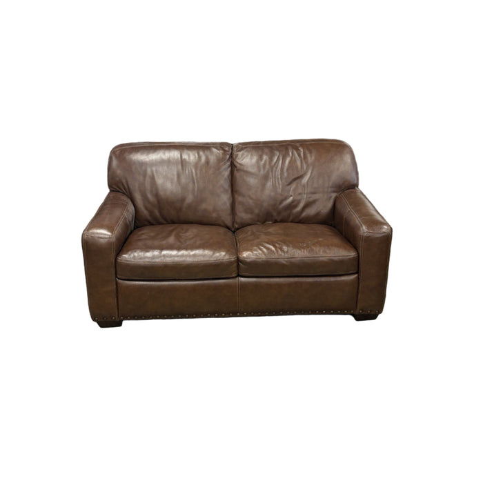 63-Inch American Classic Leather Love Seat
