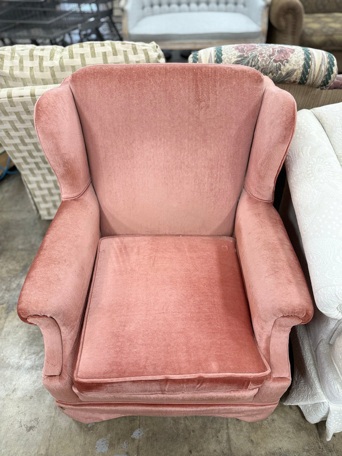 Rose Pink Velvet Armchair
