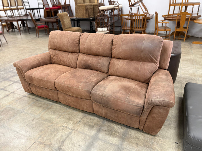 Burnt Brown 3-Seater Recliner Sofa