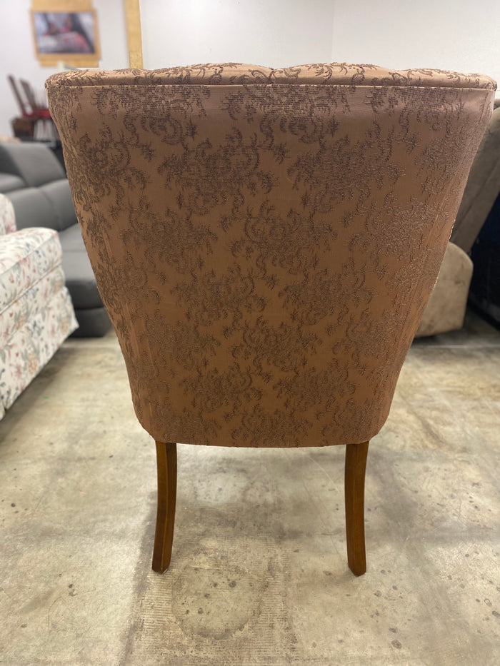Champagne Tall Back Floral Chair