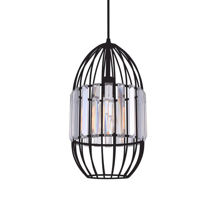 Alethia 1-Light Pendant Light in Black