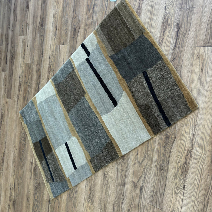 3x5-ft Taba Blackstone Rug, 100% Wool, 2-0047301