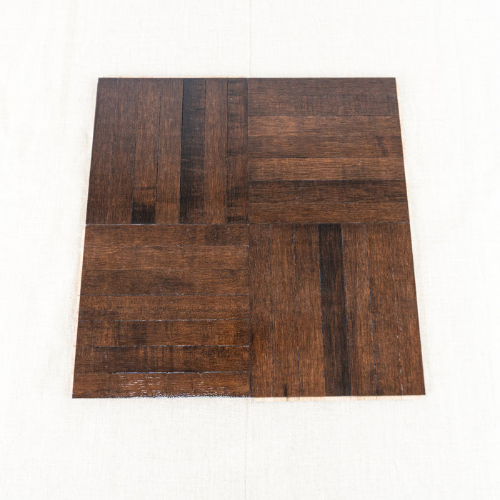 12" x 12" Maple 7-bar Parquet Flooring (60 sq ft/box) - Walnut