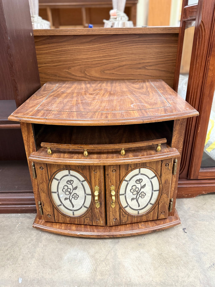 Small Vintage Wood Nightstand