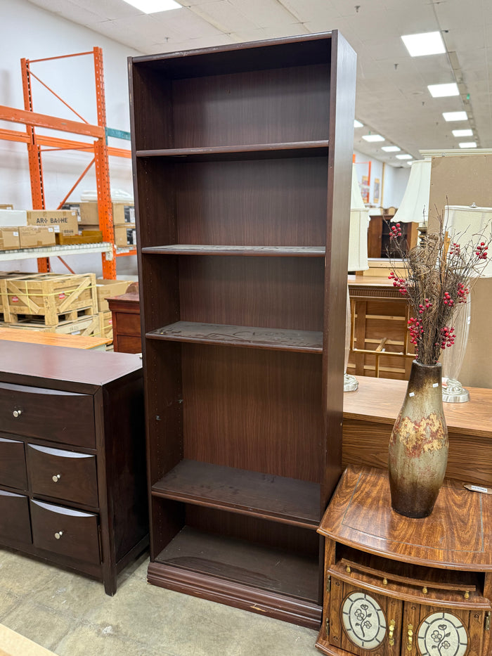 Deep Brown Wooden Bookshelf