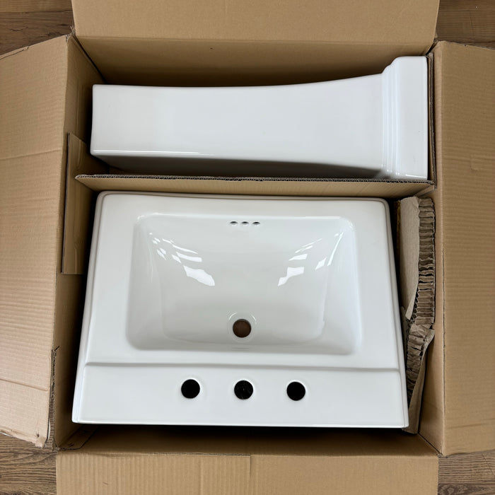 Layton Pedestal Lavatory, Basin plus Leg, FL-7337-8W