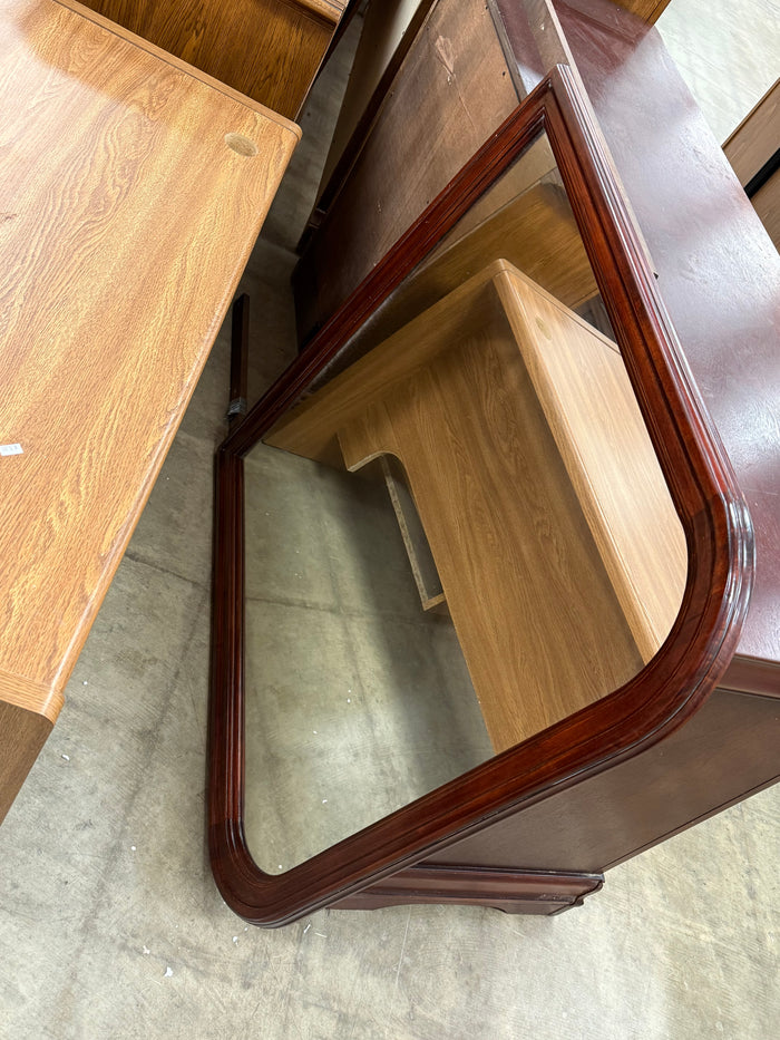 Mahogany Brown Dresser w/ Mirror