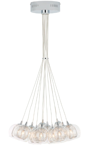 12-Light Chandelier - Chrome Finish