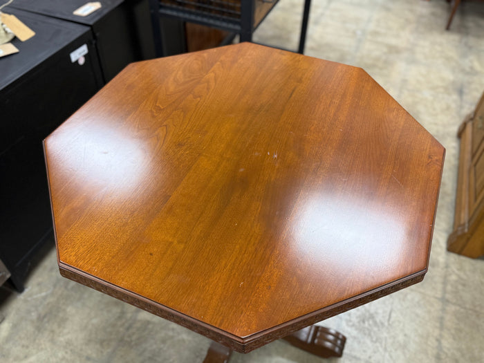 Light Brown Hexagon Shaped Table