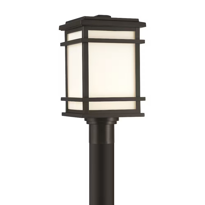 Balmoral 1-Light 16"H Integrated LED, Black Metal, Outdoor Post Lantern Light
