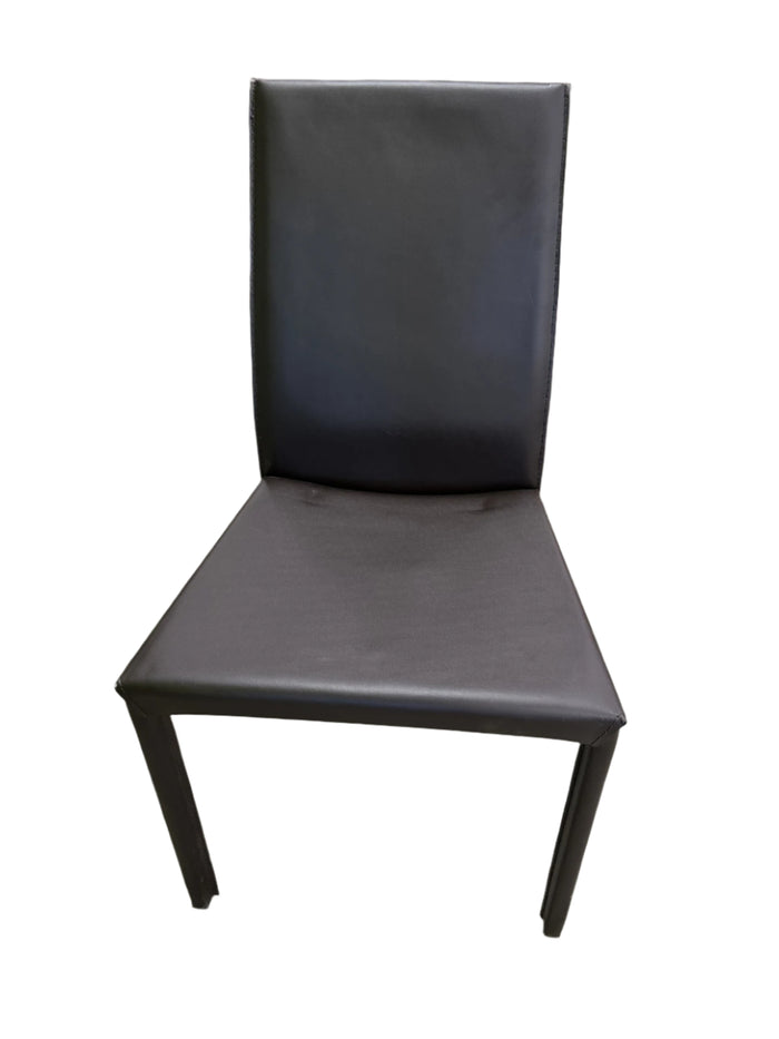 Brown Faux Leather Patio Chair