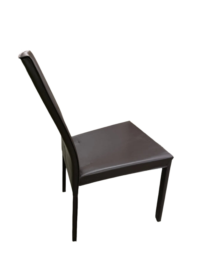 Brown Faux Leather Patio Chair