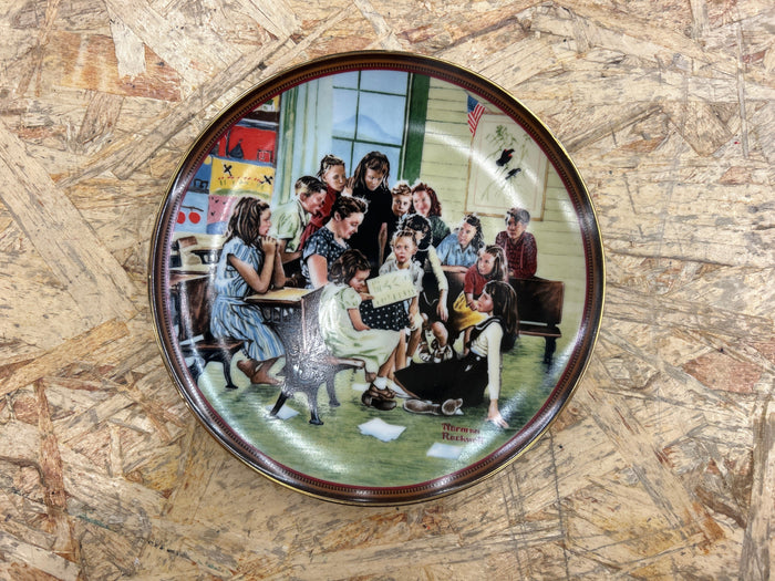 "The Story Hour" Limited Edition of Norman Rockwell Collectable Plate - with Authentication Certificate