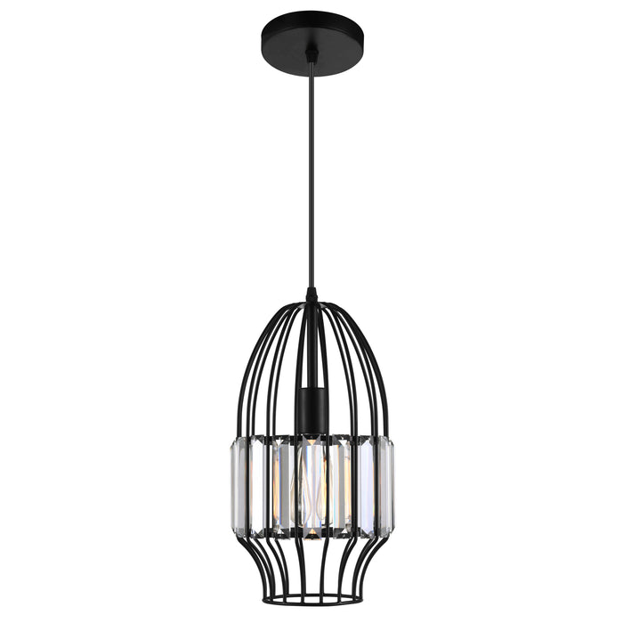 Alethia 1-Light Pendant Light in Black